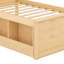 Lit plateforme moderne en bois avec lit gigogne et tablettes-128932141-128932142