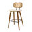 26" Modern Upholstered Low Back Rattan Wood Counter Height Stool-94718924-94718928-82747874