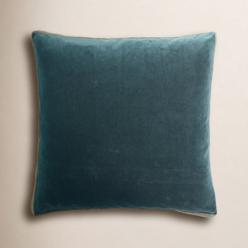 Brixen 18" 100% Cotton Throw Pillow, Teal, Pillow Cover Only - No Insert