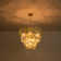 Artisan Handmade 9 - Light Colored Swirled Cloud Glass Tiered Chandelier