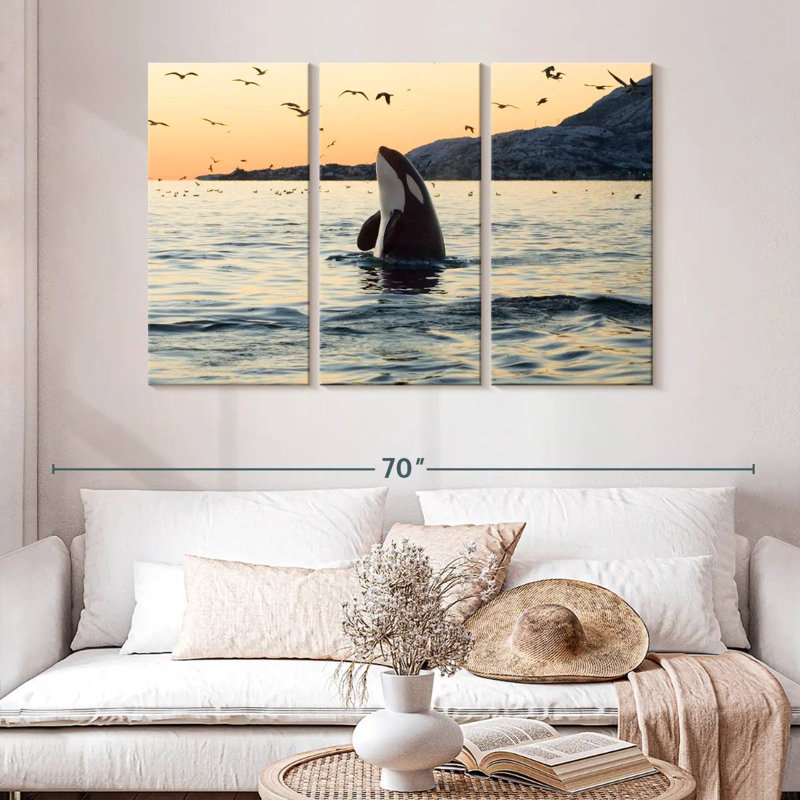 Spyhopping Orca Whale, 32" H x 50" W
