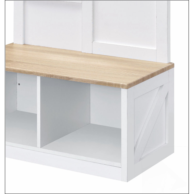 Melati Light Oak &  Finish Hall Tree Simple design, multi-functional use, classic and durable
