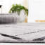 Tapis gris / noir en polyester tissé à la machine Asan-86916881