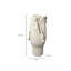 Vase Tio moderne, pétales coulants, porcelaine blanche 19 pouces