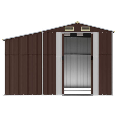 Brason Garden Shed 277x192.5x179 cm Galvanised Steel