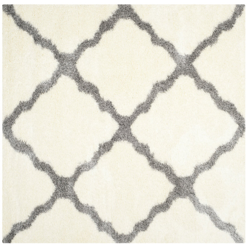 Bertl Shag Performance Geometric Rug, Square 6'7"