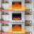 Electric Fireplace Inserts With Adjustable Flame Colors, Touch Screen & Remote, Recessed Wall Mounted, 750/1500w, Timer-125976742