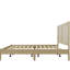 King Bed, Natural Wood Bed Frame, Woven Headboard, Rubber Construction, Silent Slats For Quiet Sleep, Easy - To Follow Instructions Solid Finish, High Density Slats, Low Profile Design, Detachable