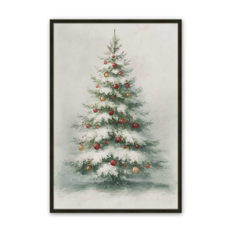 Reproduction d'art Evergreen Glow, 12 po x 16 po, Noir satiné