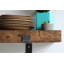 Tablette en bois de grange massif récupéré avec supports Kylee-213708353