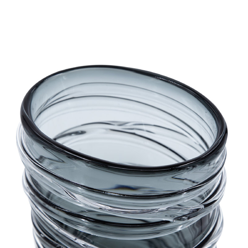 Abels Handmade Glass Table Vase, 11.8" H x 7.5" W x 5.9" D