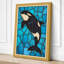 Orca Geometric - Wrapped Canvas-1578653133-1578653135