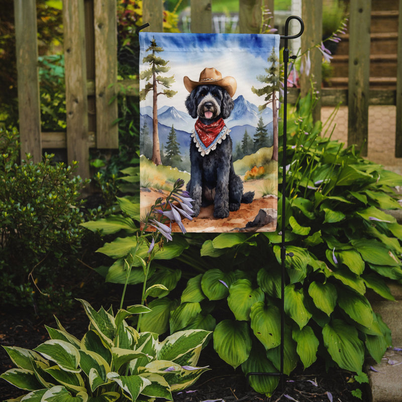 Drapeau Cowboy Welcome Garden, Chien d'eau portugais