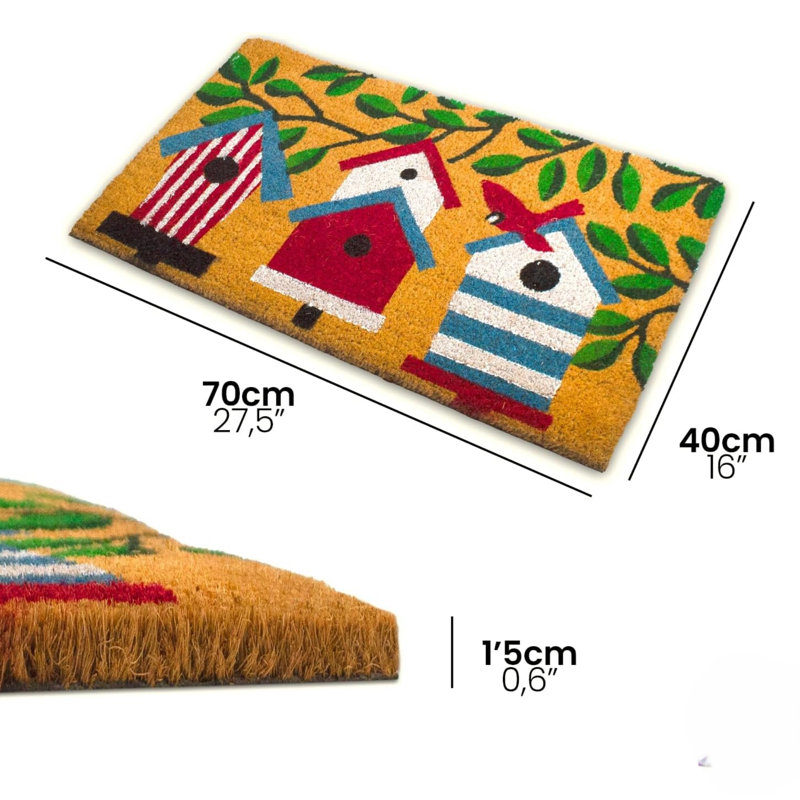 Non-Slip Floral Doormat