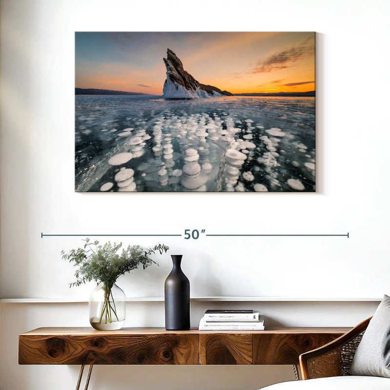 Lake Baikal Frozen Bubbles, 26" H x 39" W