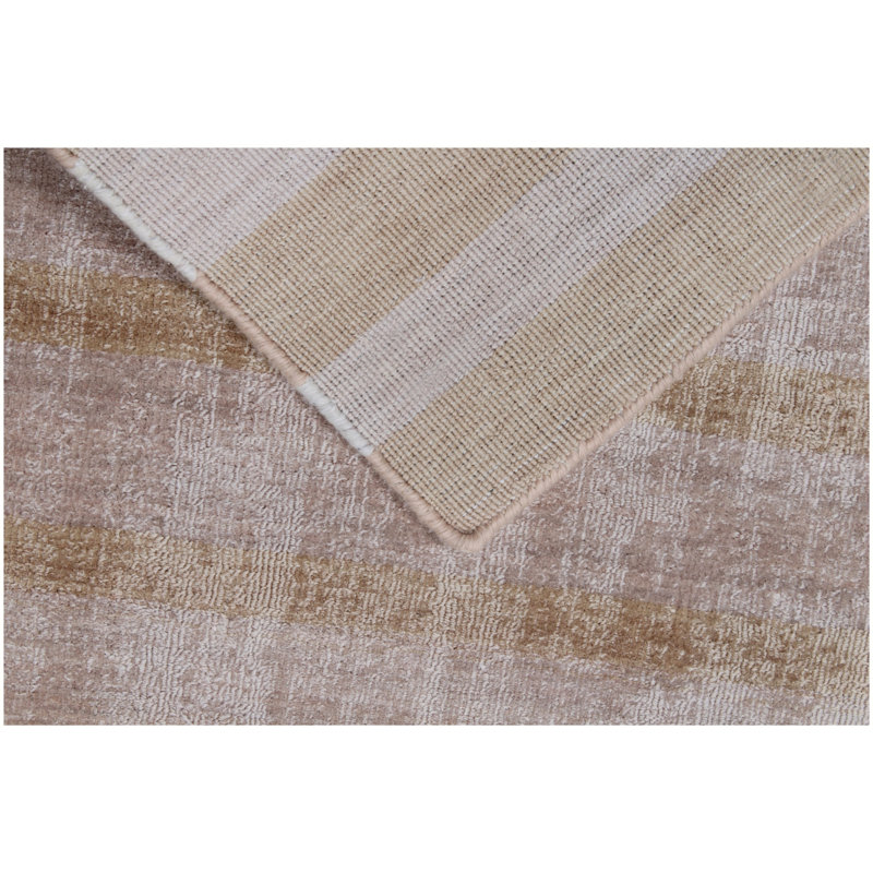 Tapis texturé à rayures multicolores Handloom