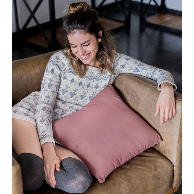 Housse de coussin intérieur / extérieur en polyester Bedding, Rose flamboyant, H 22 po x l 22 po