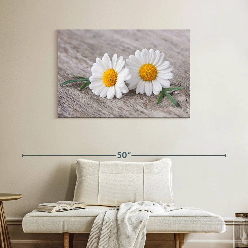 Harnek Two Chamomile Flowers, 26" H x 39" W