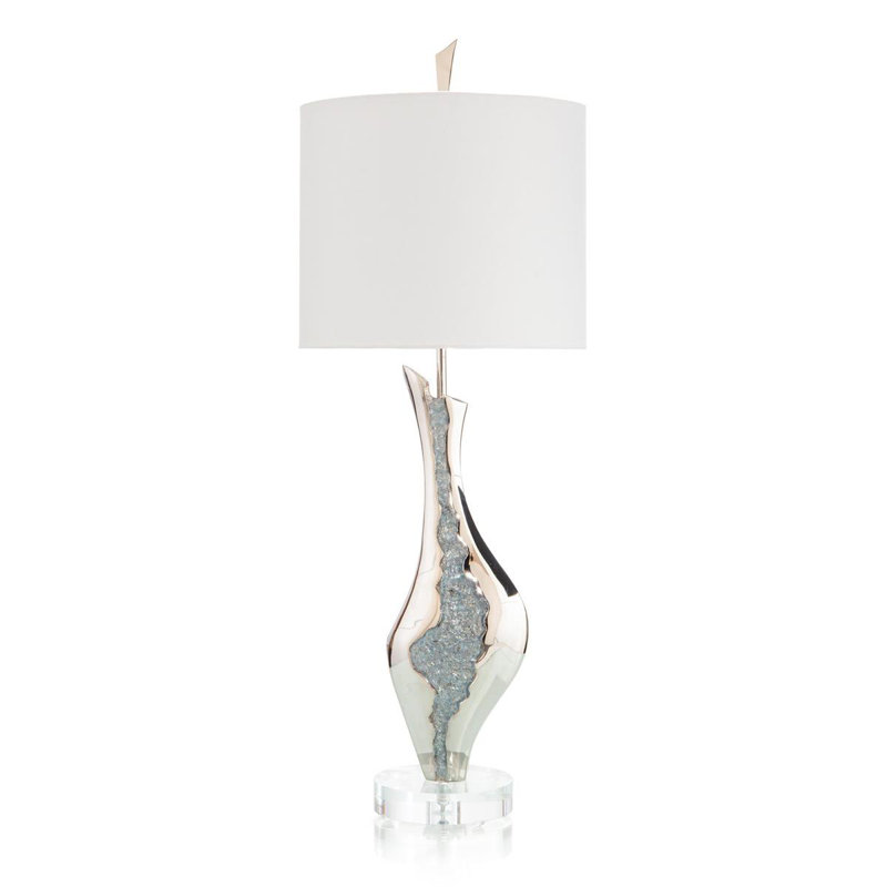Glass Geode Table Lamp