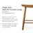 Maven Lane Luna Backless Wooden Kitchen Stool-92610972-120617271-93051216