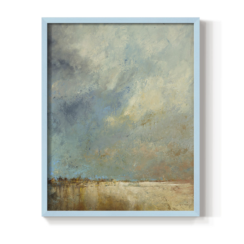 Vista Vista, reproduction d'art encadrée - bois massif, Bleu, H 10 po x l 8 po