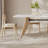 White sintered stone solid wood dining table set-108287882