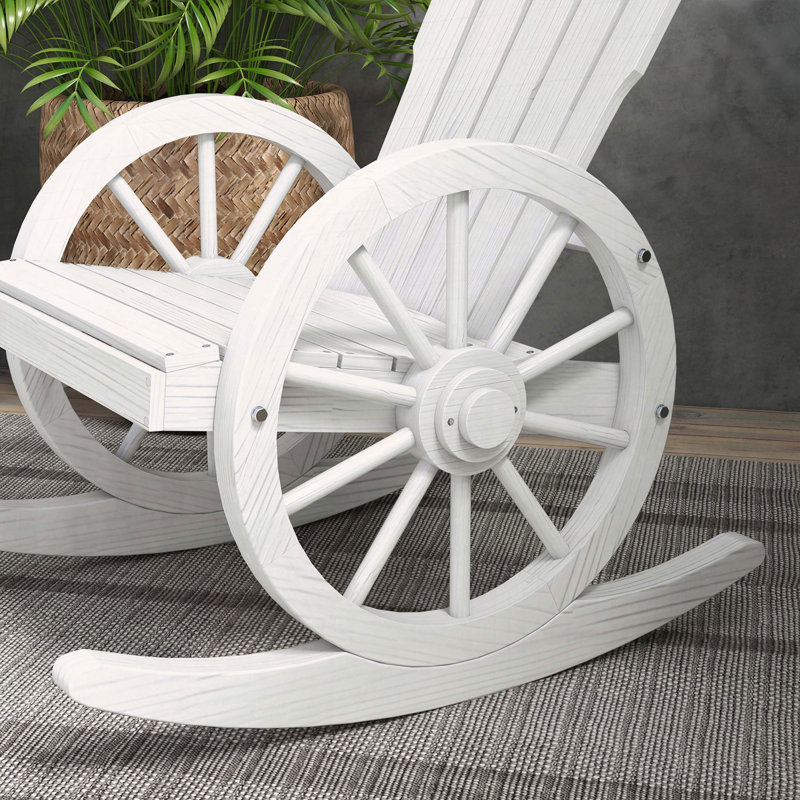 Chaise berçante Adirondack avec accoudoirs à roulettes