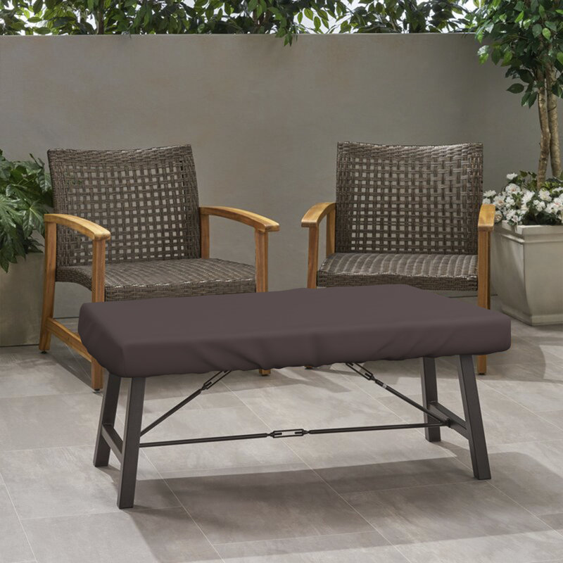 Heavy-Duty Multipurpose Rectangle Patio Table Top Cover, Waterproof Outdoor UV-Resistant Table Cover, 5" H x 60" W x 35" D
