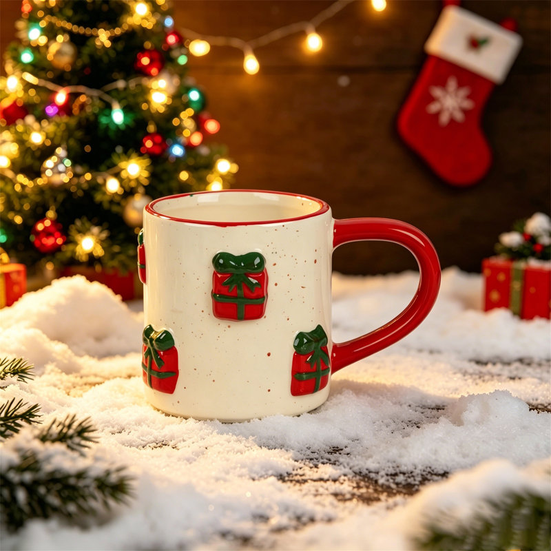 Tasse de Noël avec boîte-cadeau en céramique
