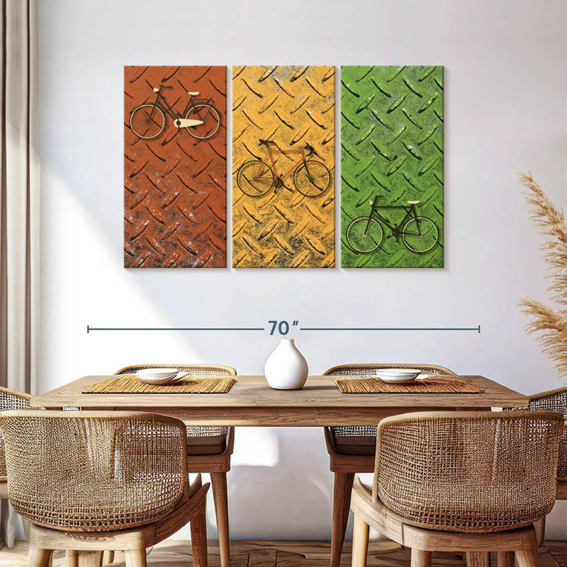 Mehar Bicycle Set, 36" H x 57" W
