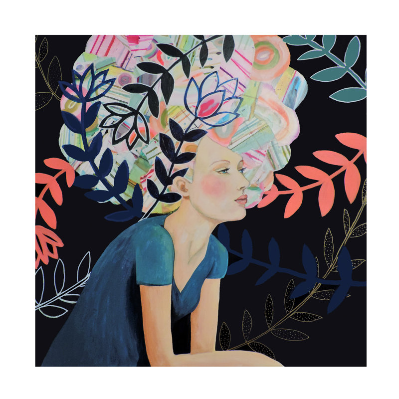 Art sur toile Sylvie Demers, H 14 po x l 14 po x P 2 po