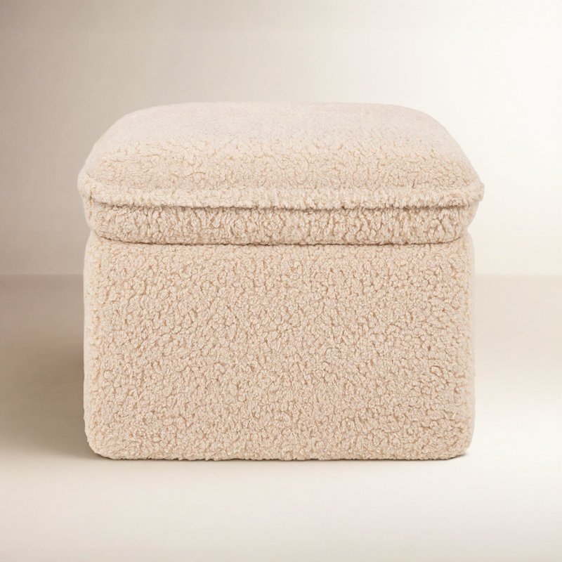 Cali Storage Ottoman, Chai Shearling