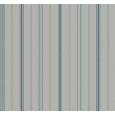  Designs Metallic Blue Smoke Dickens Stripe Unpasted Wallpaper