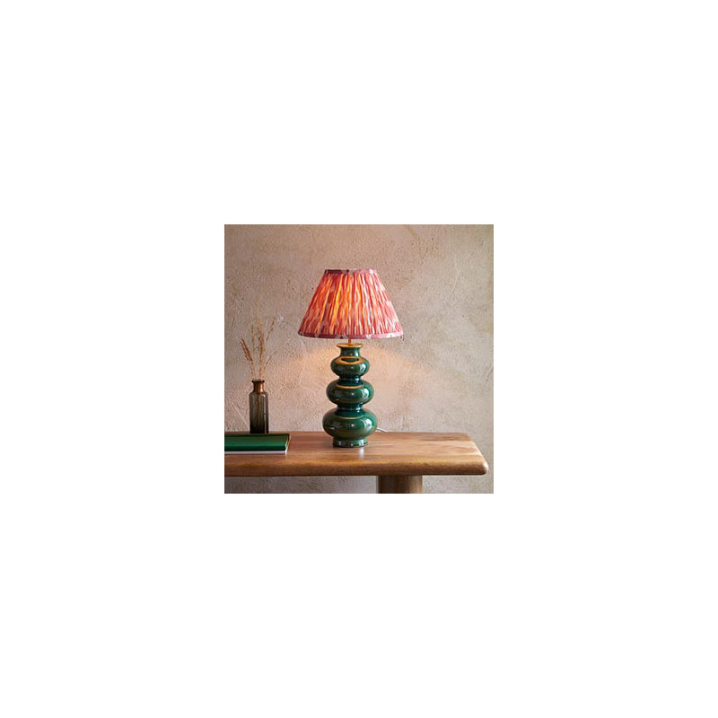 Monroe Ceramic, Steel And Brass Table Lamp, Coral Pink