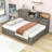 Leaty Wood Platform Bed with 3 Drawers-234760507-234760509