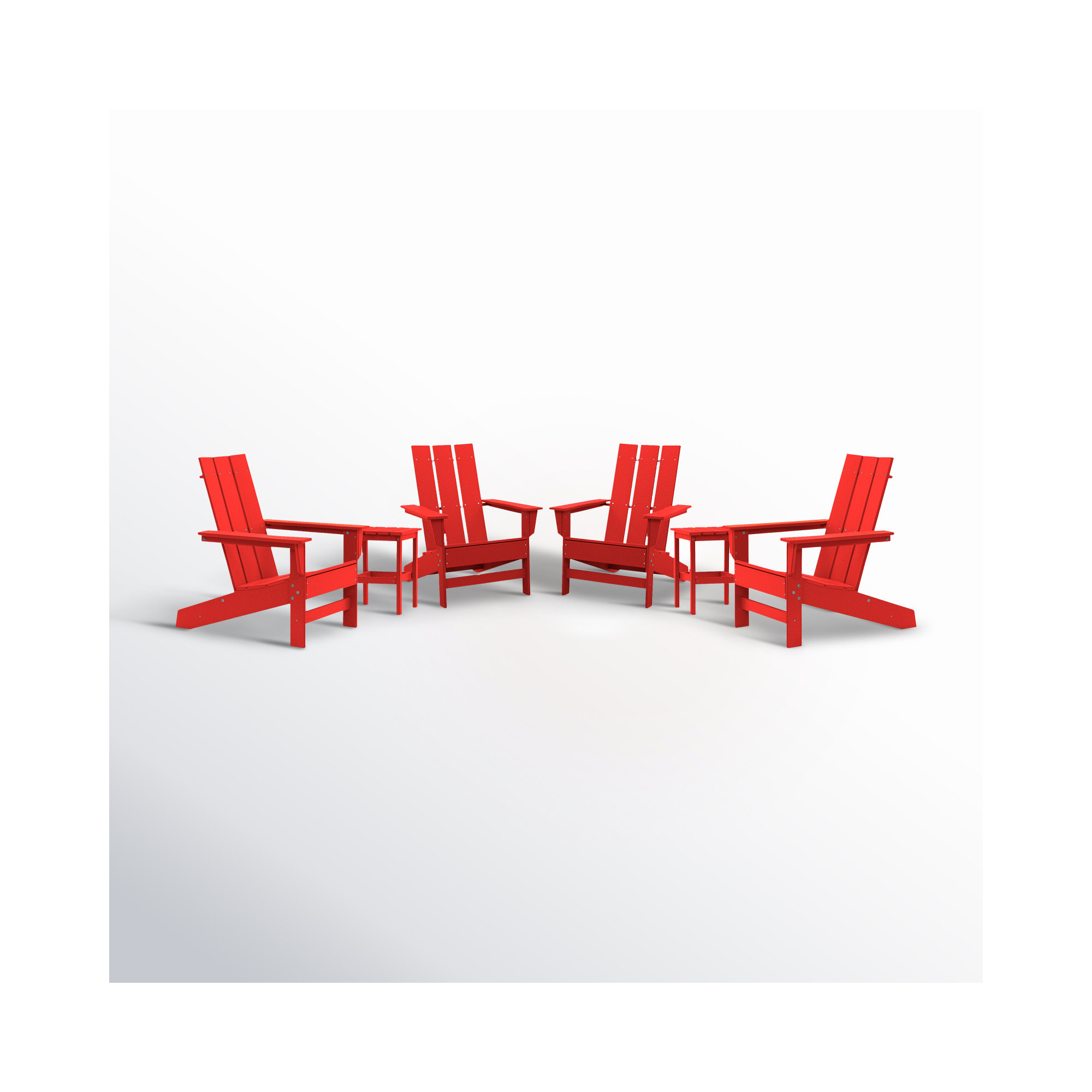 Ratcliff 4 - Person Patio Conversation Set, Bright Red