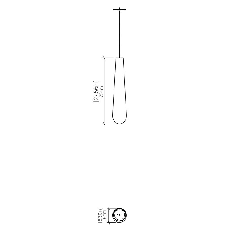 Cônico 1 - Light Pendant, Teak