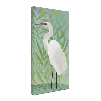 Gianara «Egret by the Shore II», reproduction sur toile tendue