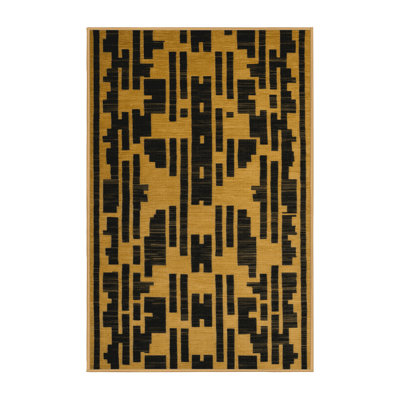 Tapis brun treillis lavable à la machine