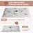 48" X 36" Double Threshold Shower Pan Base In White With Center Drain Assembly & Drain Cover Included