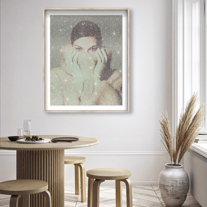 Hidden Expression Print by Oliver Gal, 25.5"H x 21.5"W, Natural Oak Shadowbox