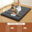 Matelas de futon japonais de 3 po d'épaisseur - Matelas à rouler Tatami, Matelas de camping portable pliable pour adultes - Lit d'invité ou tapis de voyage - Gris foncé, simple 39 x 80 po-1772570789-1772570784