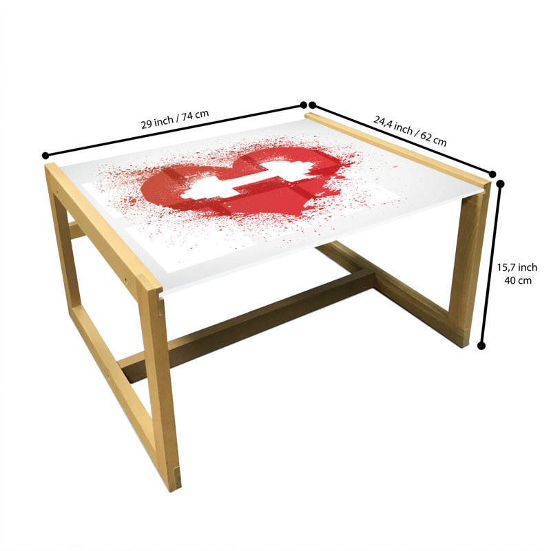 Dulce Sled Coffee Table, 40cm H x 74cm W x 62cm D
