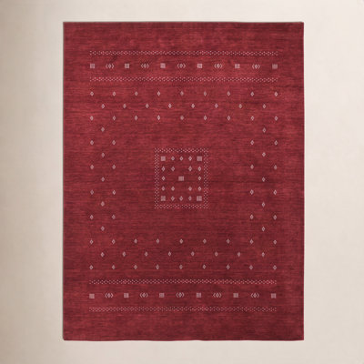 Simi Hand-Woven Geometric Cotton Wool Rug
