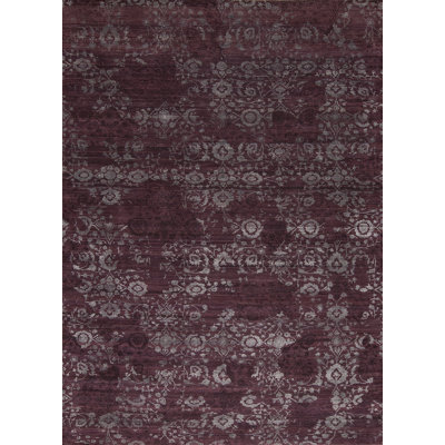 Amour Hand Knotted Area Rug in Purple
