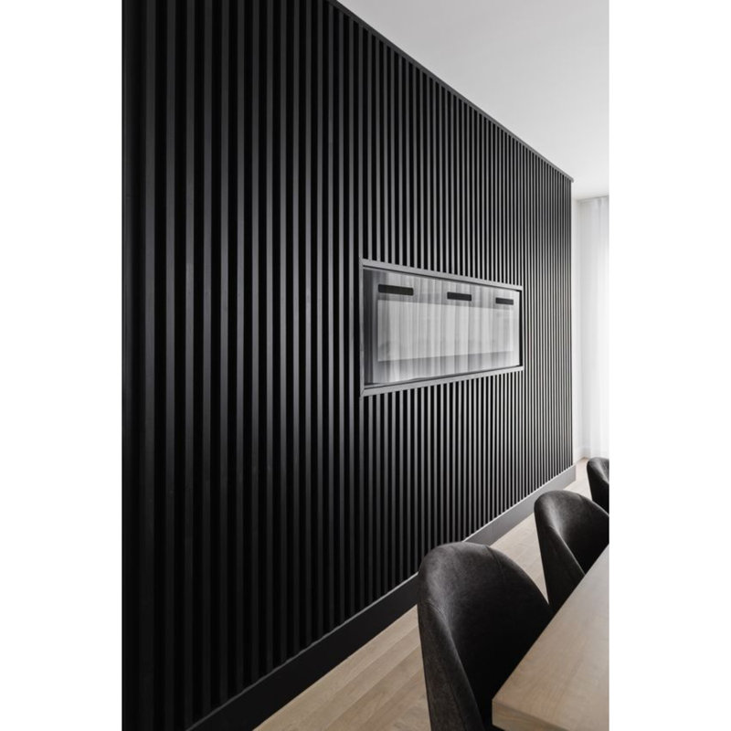 Panneau mural 106,6 po x 6,5 po, Noir brossé