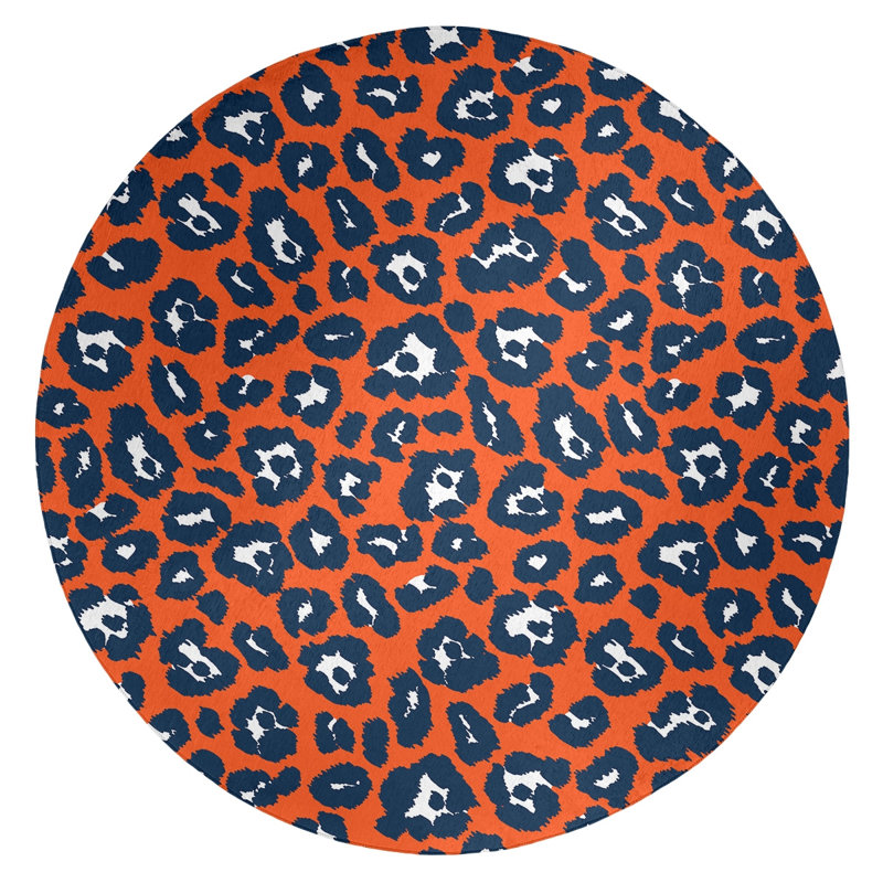Animal Print Indoor Rug, Round 5'