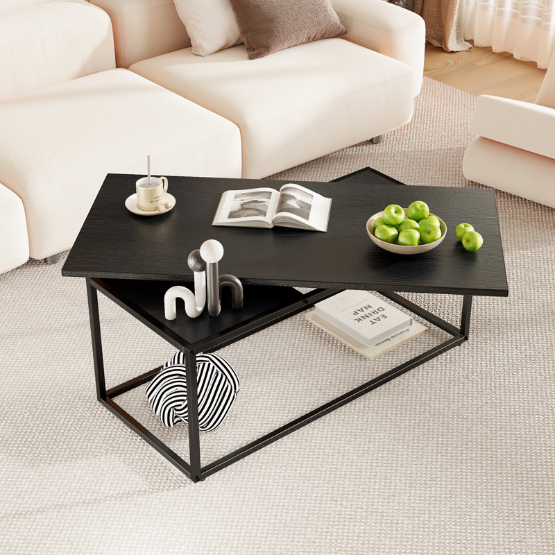 Table basse rotative à 360 ° avec rangement