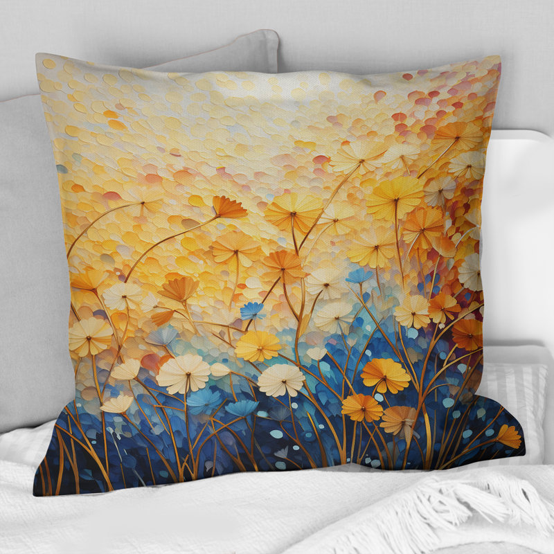 Coussin Golden Harvest III - Abstract Landscape