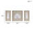 Sabal 3-Piece Framed Shadowbox Wall Art with Handmade Rice Paper Palm Leaves